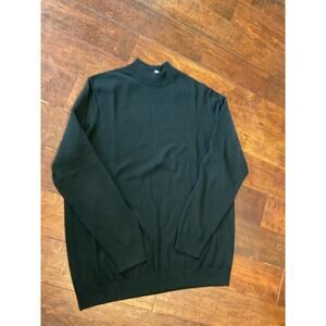 Murano Men's Black Wool Mock Turtleneck Sweater - 2XL